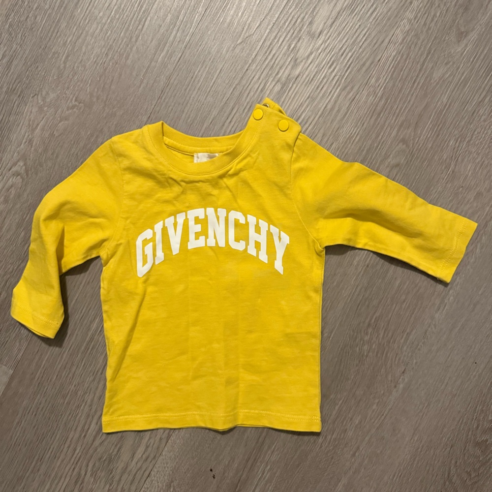 Givenchy Kids Bright Yellow Long Sleeve Tee